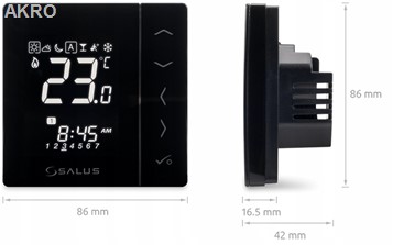 SALUS VS30B tygodniowy cyfrowy regulator